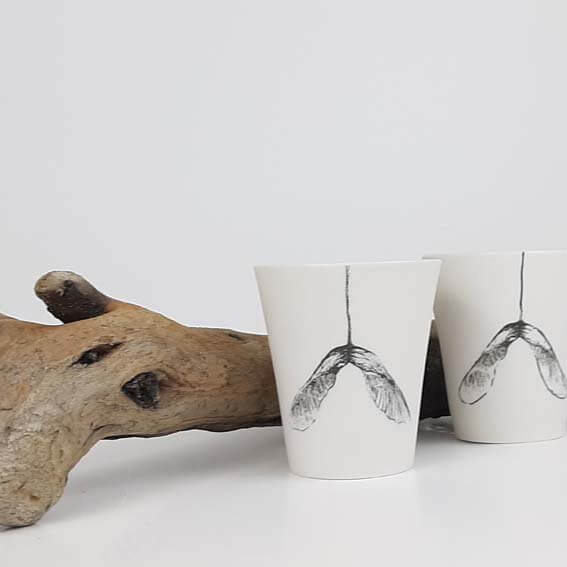 Porcelain mug PRINT – maple