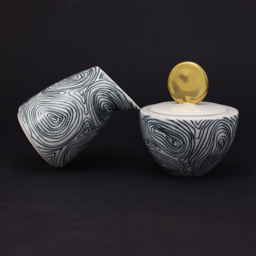 Mlecznik porcelanwy graficzny wzór