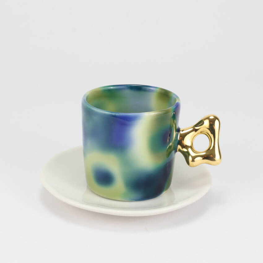 Filiżanka espresso FLOW zielona pantera - obrazek 3